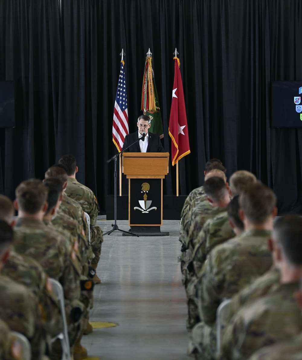 Special Forces Students Don Green Berets at Ceremony