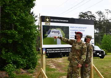 Fort Polk leadership, guests break ground on North Fort car wash