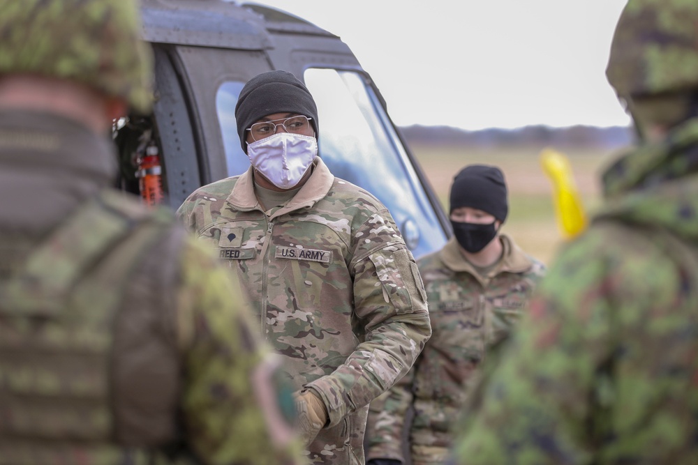Estonian Soldiers Perform Cold Load Training