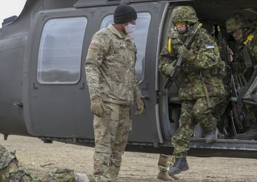 Estonian Soldiers Perform Cold Load Training