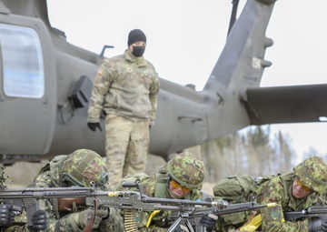 Estonian Soldiers Perform Cold Load Training