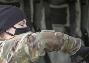 Estonian Soldiers Perform Cold Load Training