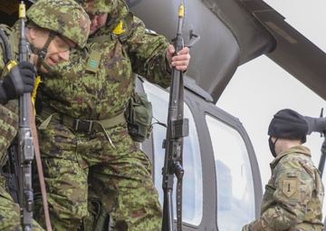 Estonian Soldiers Perform Cold Load Training