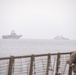 U.S. Marines aboard USS Pearl Harbor provide security during strait transit training