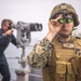 U.S. Marines aboard USS Pearl Harbor provide security during strait transit training