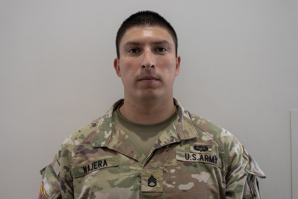 U.S. Army Staff Sgt. Michael Najera talks about his role at the Wisconsin Center Community Vaccination Center