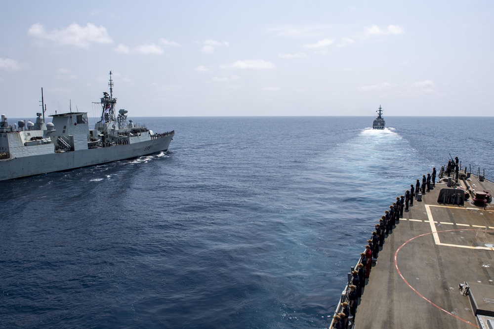 USS Laboon Conducts Operations with HMCS Calgary and PNS Saif