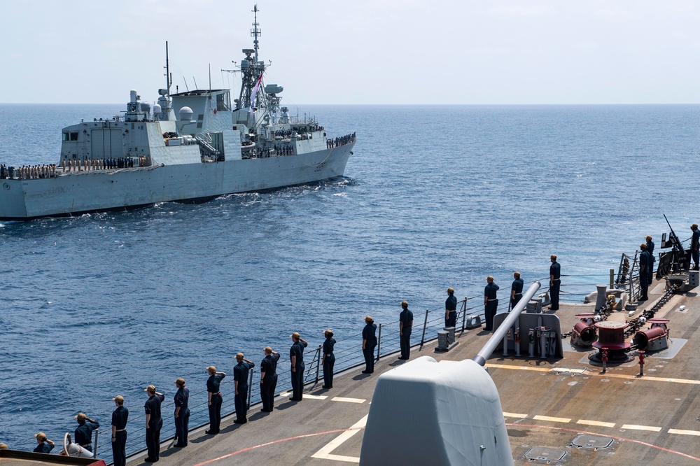 USS Laboon Conducts Operations with HMCS Calgary and PNS Saif