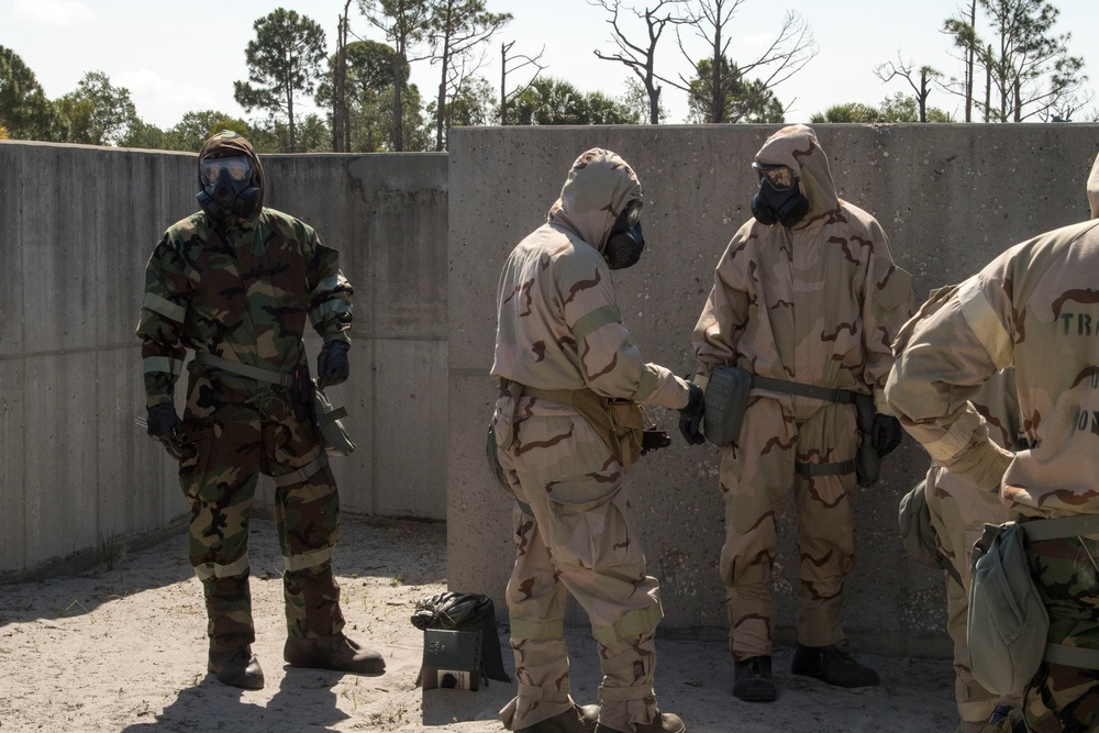 6th CES EOD Flight Conducts Chemical Demolition Training