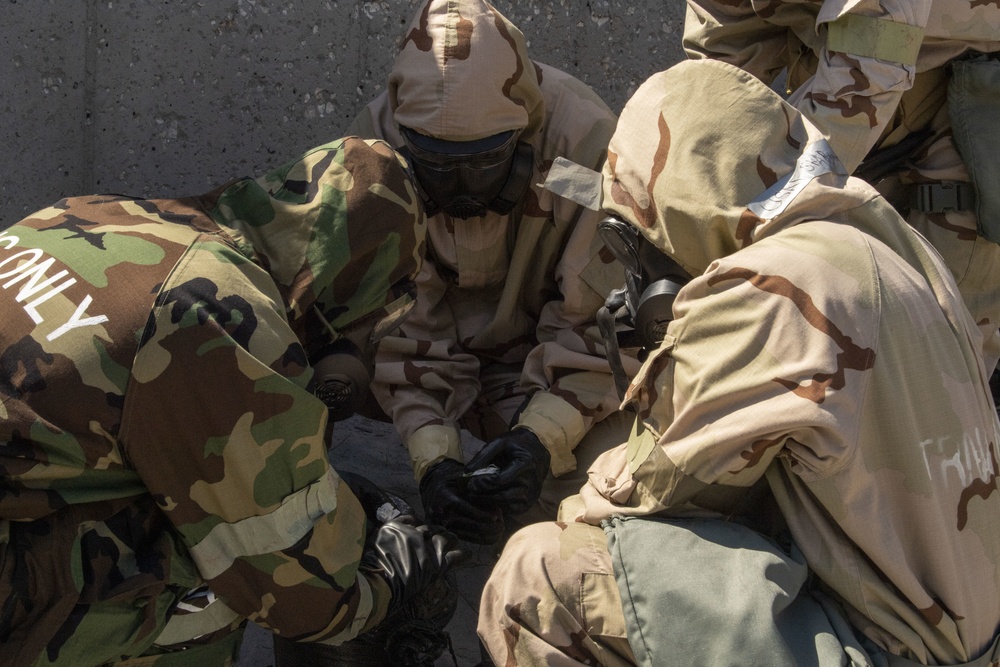 6th CES EOD Flight Conducts Chemical Demolition Training