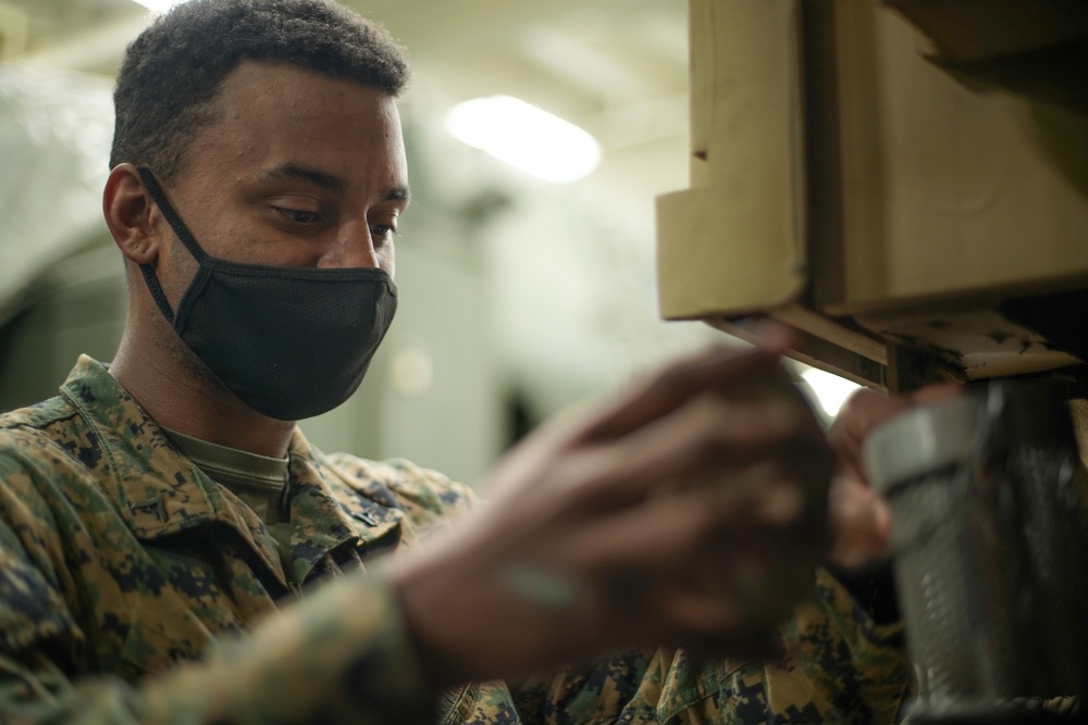 CLB 11 conducts fuel checks before ship to shore movement