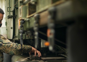 CLB 11 conducts fuel checks before ship to shore movement