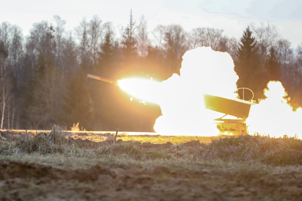 MLRS Live Fire Exercise In Estonia