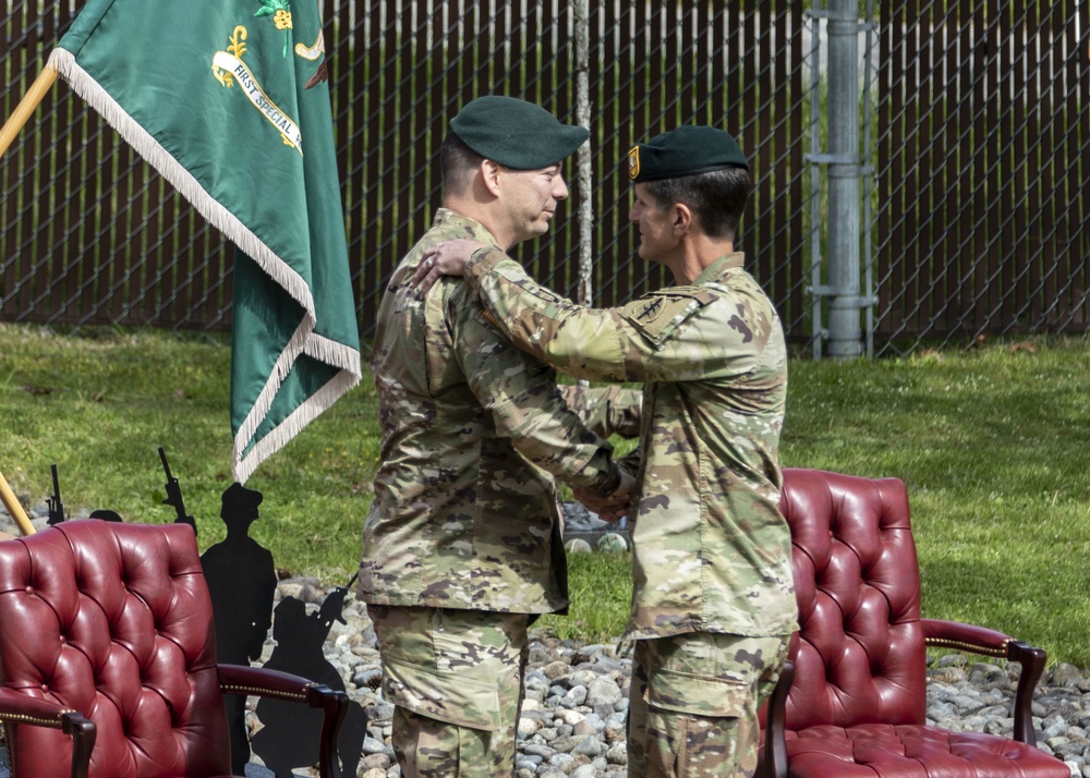 Command Sgt. Maj. Eric Curran Assumes Responsibility of 1st SFG (A)