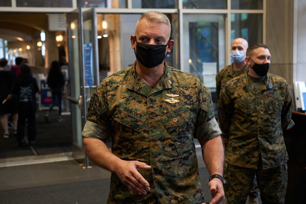 U.S. Navy Medical Corps Chief visits community vaccination center in Philadelphia