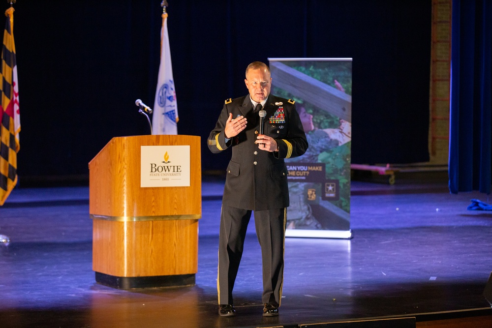 Maj. Gen. Hale visits Cadets at Bowie State University