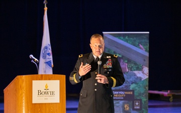 Maj. Gen. Hale visits Cadets at Bowie State University