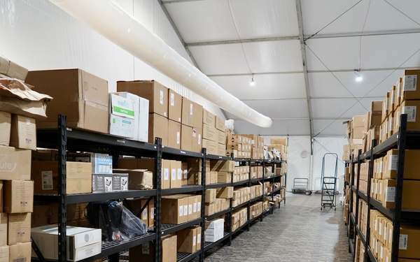 Soft sided facilities in use in Donna, Texas