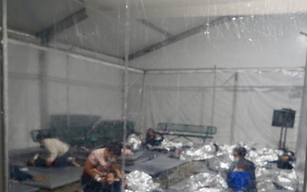 Soft sided facilities in use in Donna, Texas