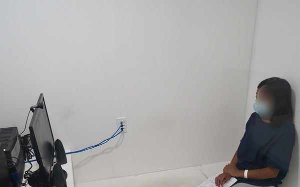 Soft sided facilities in use in Donna, Texas