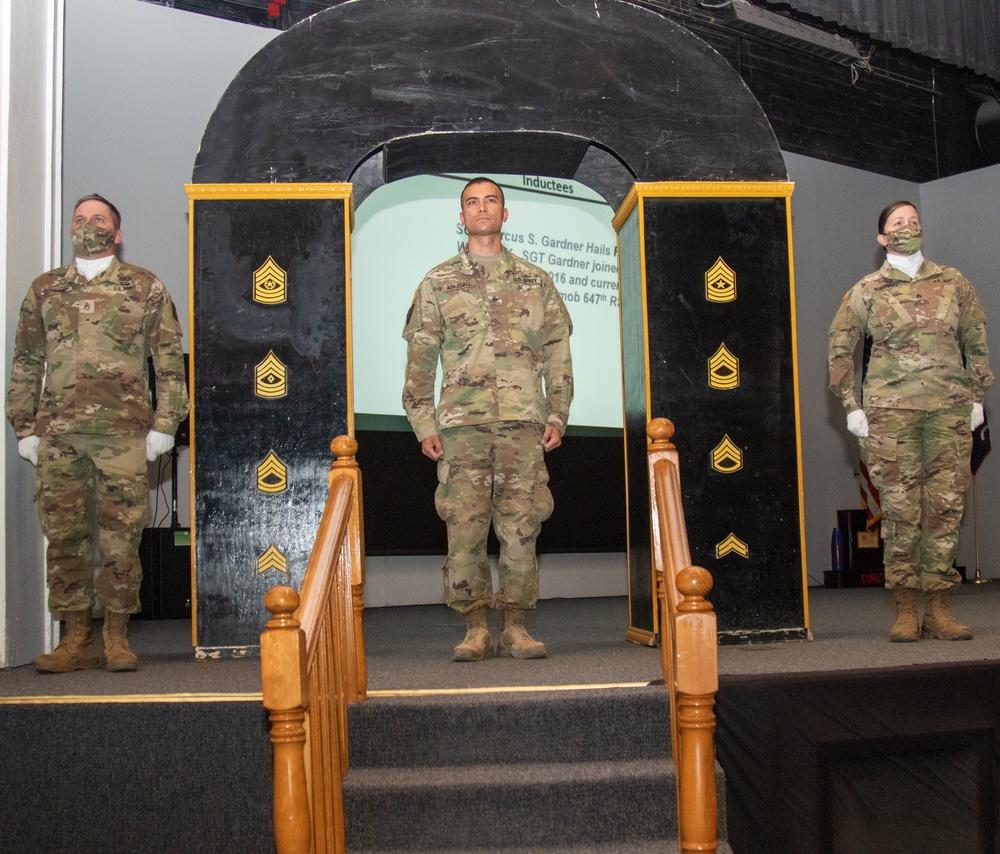 Newly Promoted 647th Regional Support Group (Forward) NCOs Inducted into NCO Corps