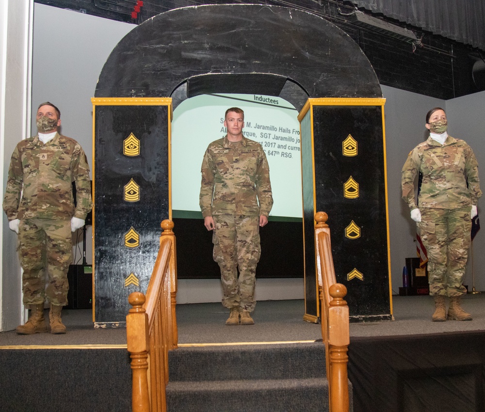 Newly Promoted 647th Regional Support Group (Forward) NCOs Inducted into NCO Corps