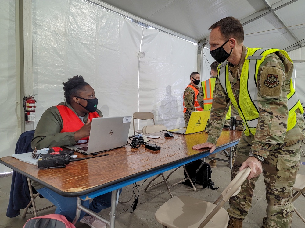 Air Mobility Command Surgeon visits Gary Community Vaccination Center