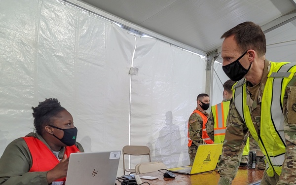 Air Mobility Command Surgeon visits Gary Community Vaccination Center