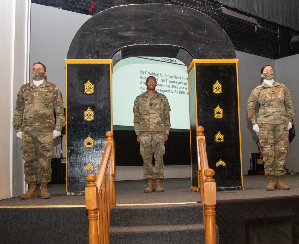 Newly Promoted 647th Regional Support Group (Forward) NCOs Inducted into NCO Corps