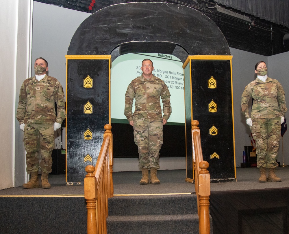 Newly Promoted 647th Regional Support Group (Forward) NCOs Inducted into NCO Corps