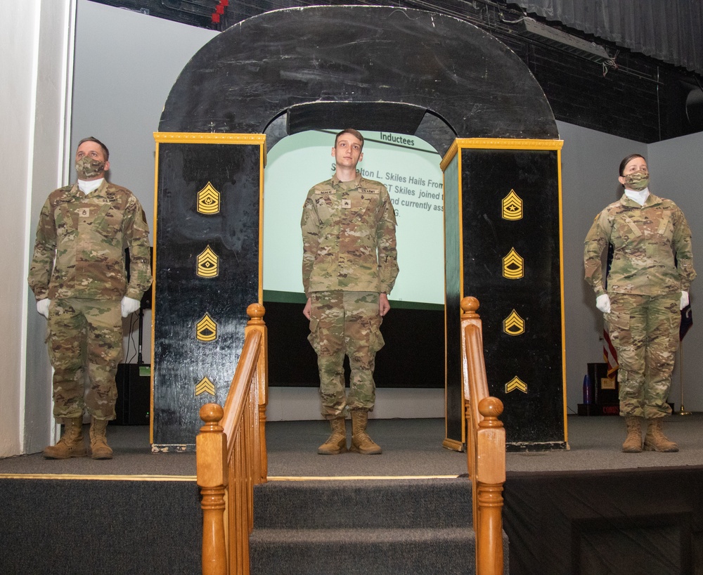 Newly Promoted 647th Regional Support Group (Forward) NCOs Inducted into NCO Corps