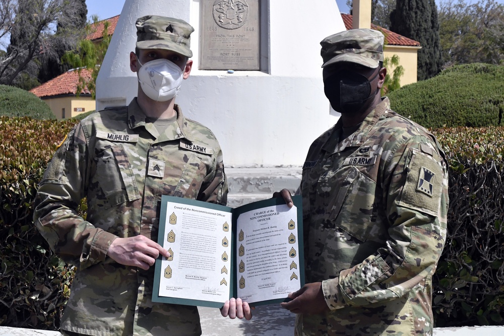 Newly Promoted 647th Regional Support Group (Forward) NCOs Inducted into NCO Corps