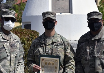 Newly Promoted 647th Regional Support Group (Forward) NCOs Inducted into NCO Corps