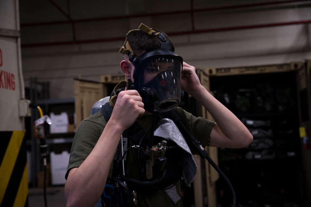 Suit Up  | CBRN Plt 3d MLG Marines Conduct ECBRN Drills