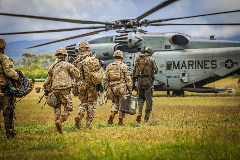 Joint Air Assault - Marines and 25th Infantry Division Artillery Soldiers