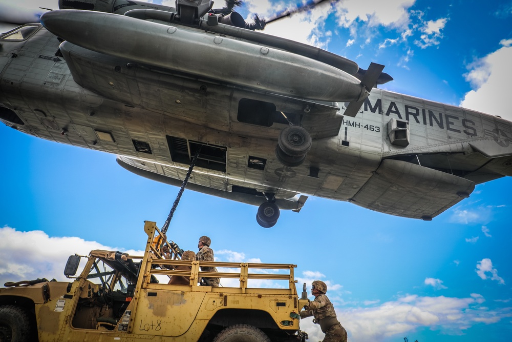 Joint Air Assault - Marines and 25th Infantry Division Artillery Soldiers