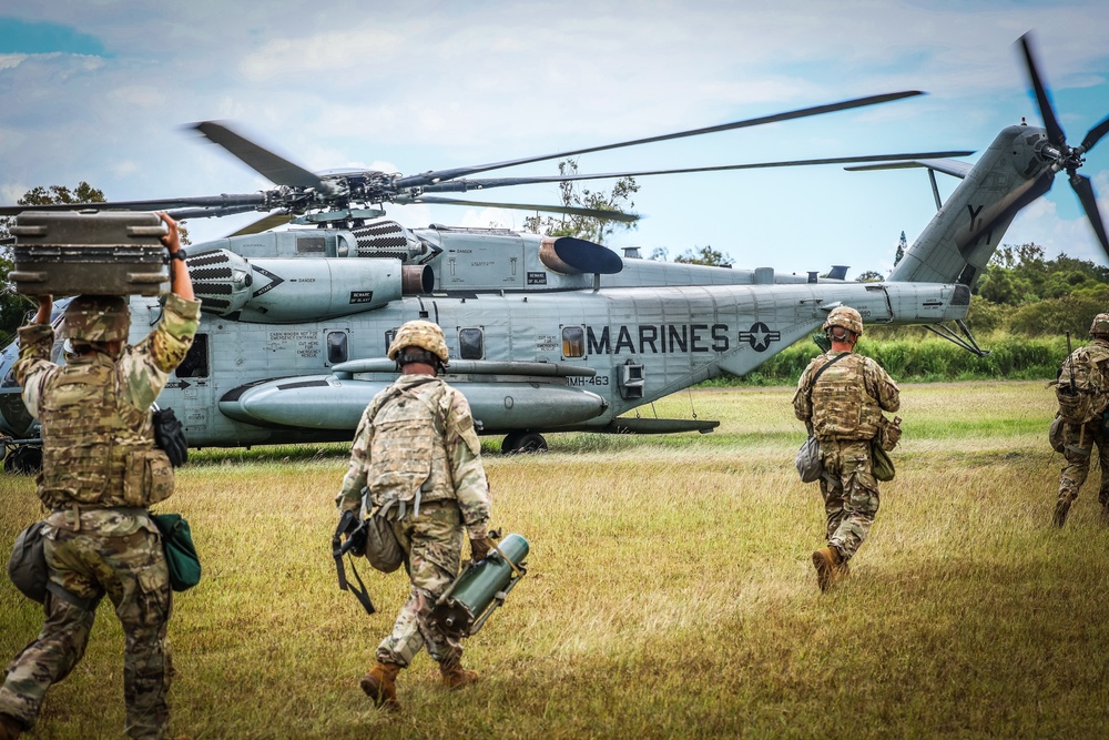 Joint Air Assault - Marines and 25th Infantry Division Artillery Soldiers