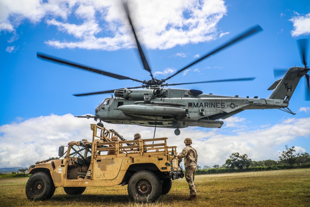 Joint Air Assault - Marines and 25th Infantry Division Artillery Soldiers