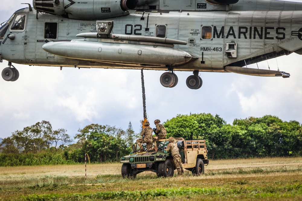 Joint Air Assault - Marines and 25th Infantry Division Artillery Soldiers