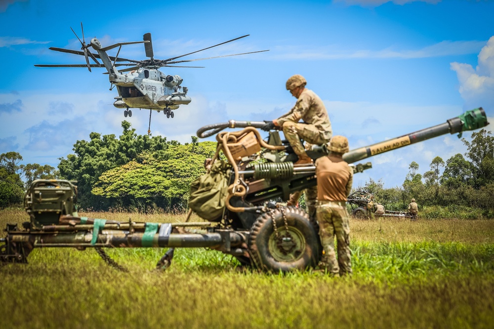 Joint Air Assault - Marines and 25th Infantry Division Artillery Soldiers