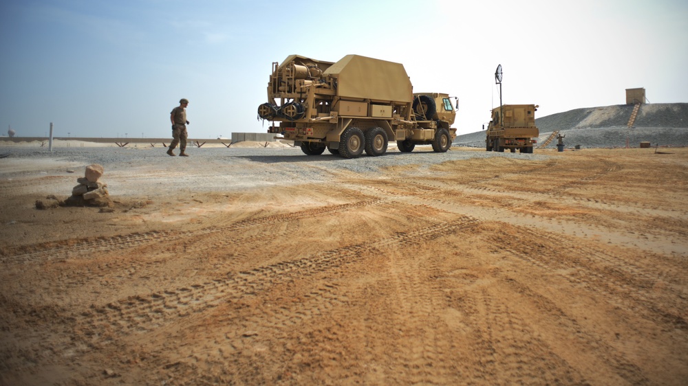 Soldiers conduct Patriot emplacement training at Al Dhafra