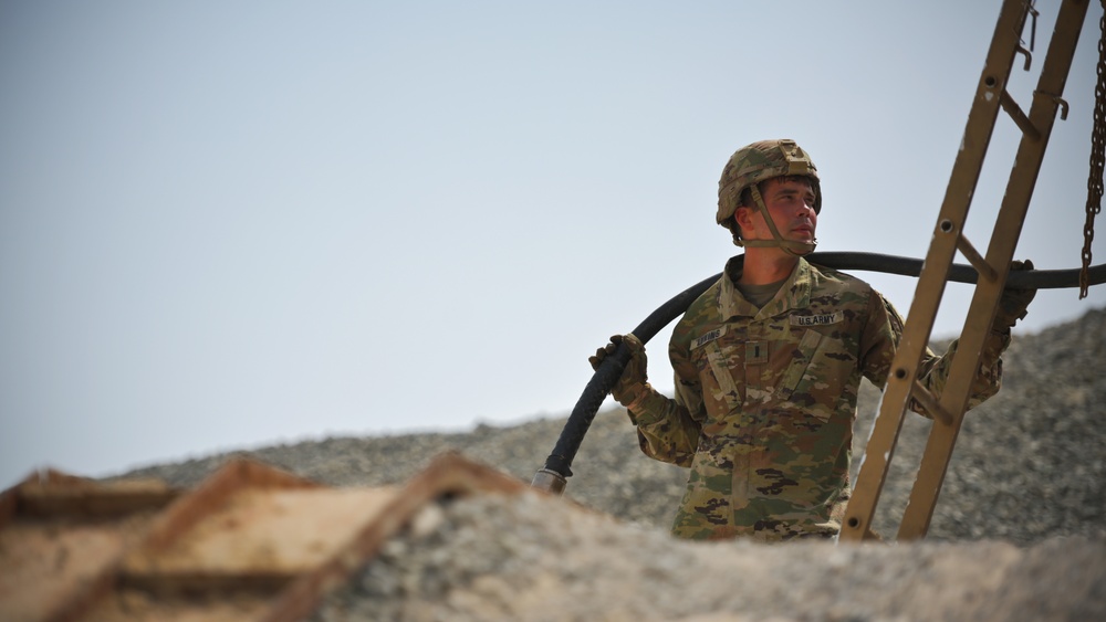 Soldiers conduct Patriot emplacement training at Al Dhafra