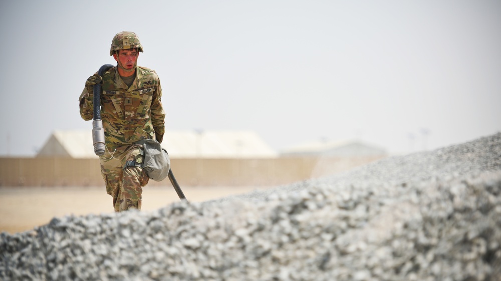 Soldiers conduct Patriot emplacement training at Al Dhafra