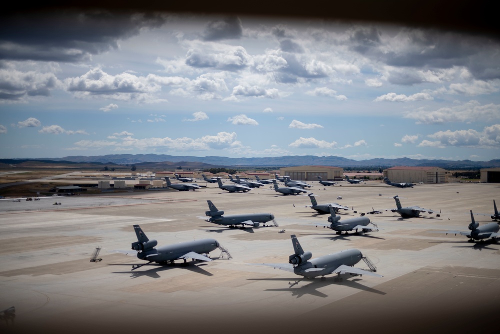 Photos of aircraft on the 60th AMW flight line