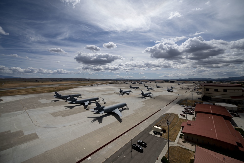 Photos of aircraft on the 60th AMW flight line