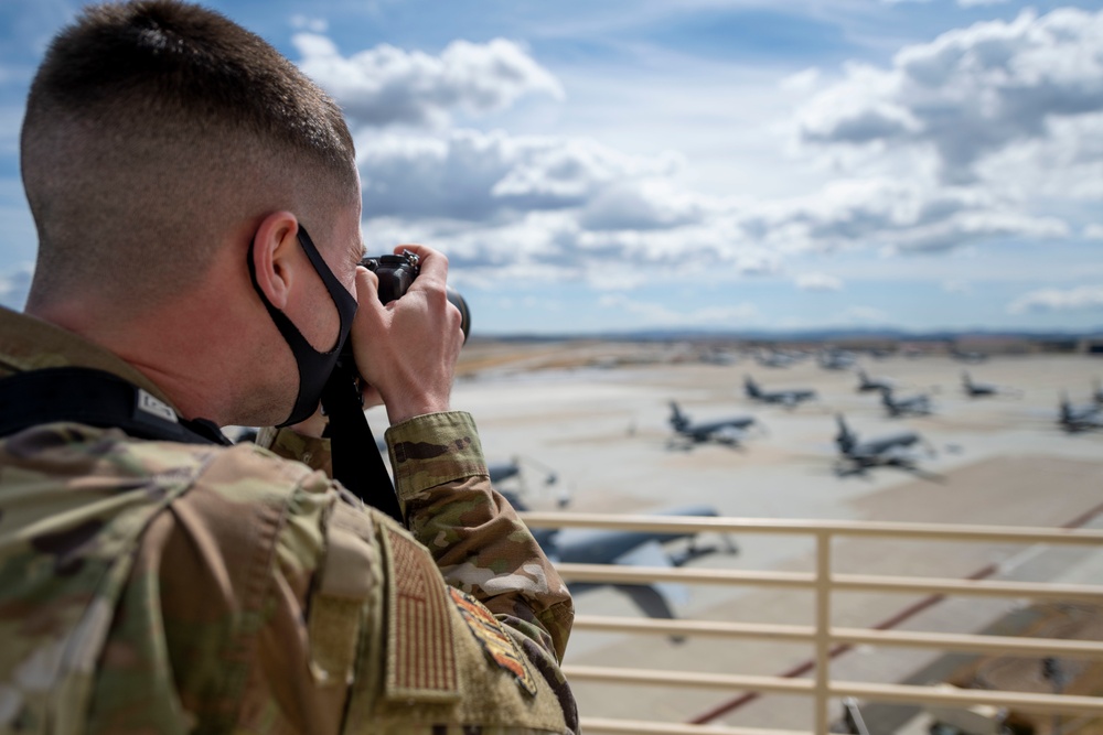 Photos of aircraft on the 60th AMW flight line