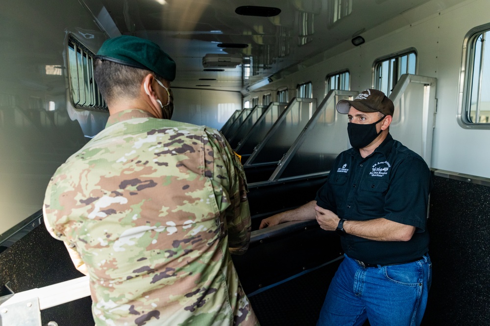 U.S. Army North Caisson Platoon Receives New Horse Trailer