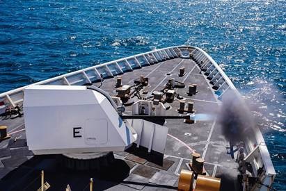 Coast Guard Cutter Stratton conducts gunnery exercise