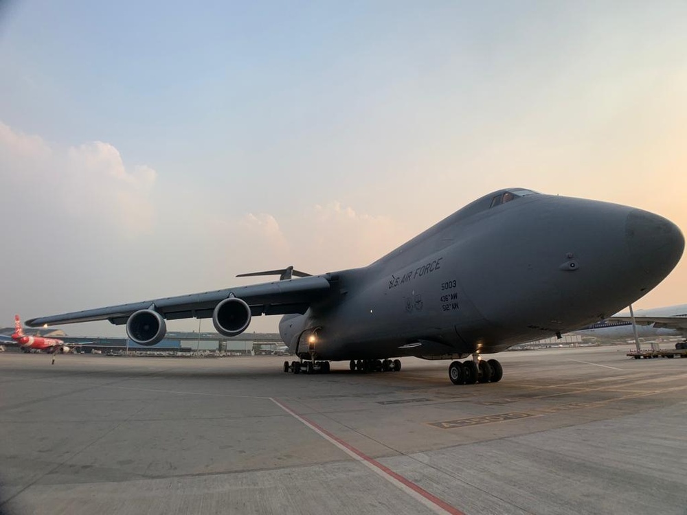 The sixth of several emergency COVID-19 relief shipments from the United States arrives in India.