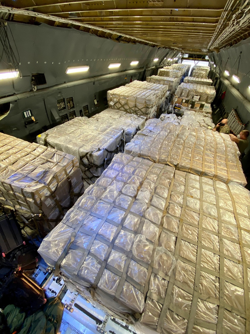 The sixth of several emergency COVID-19 relief shipments from the United States arrives in India.